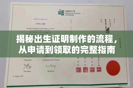 唐河揭秘出生证明制作的流程，从申请到领取的完整指南