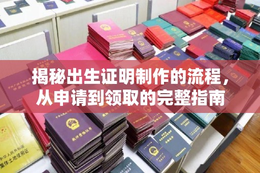 唐河揭秘出生证明制作的流程，从申请到领取的完整指南