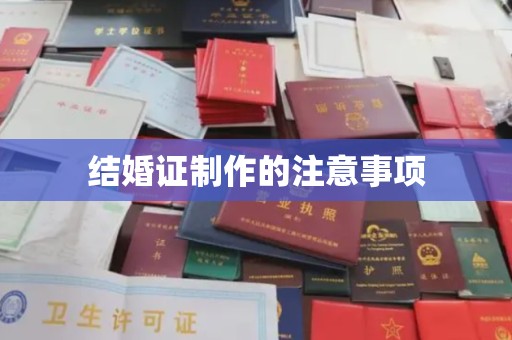 唐河结婚证制作的注意事项
