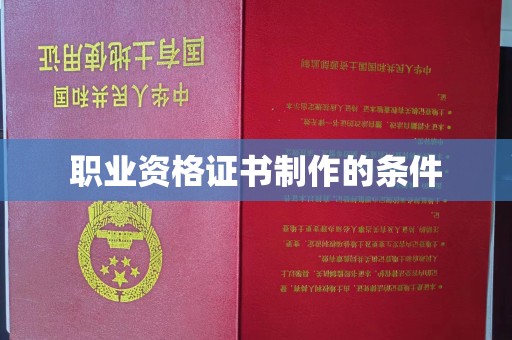 唐河职业资格证书制作的条件