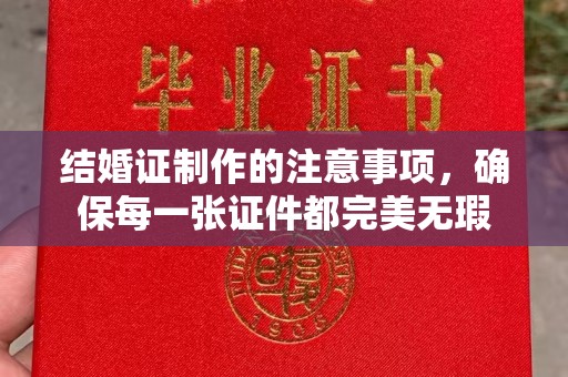 唐河结婚证制作的注意事项，确保每一张证件都完美无瑕