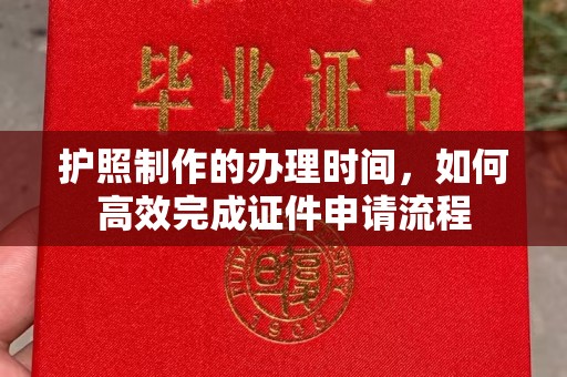 唐河护照制作的办理时间，如何高效完成证件申请流程