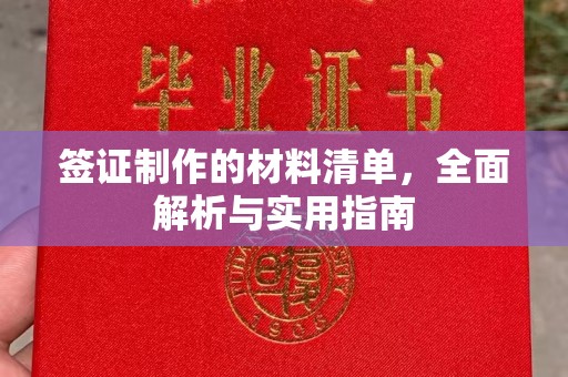 唐河签证制作的材料清单，全面解析与实用指南