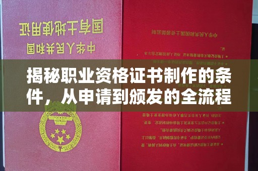 唐河揭秘职业资格证书制作的条件，从申请到颁发的全流程解析