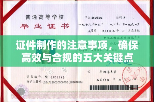 唐河证件制作的注意事项，确保高效与合规的五大关键点