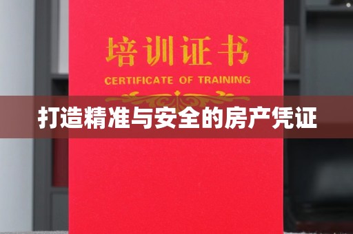 唐河打造精准与安全的房产凭证